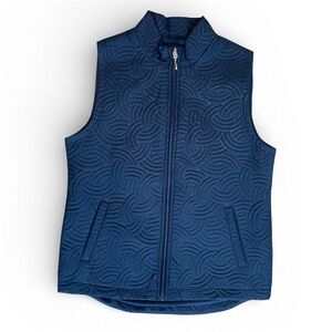 Pebble Beach Dry-Luxe Performance Quilted Vest Womens Size S Navy Gorpcore